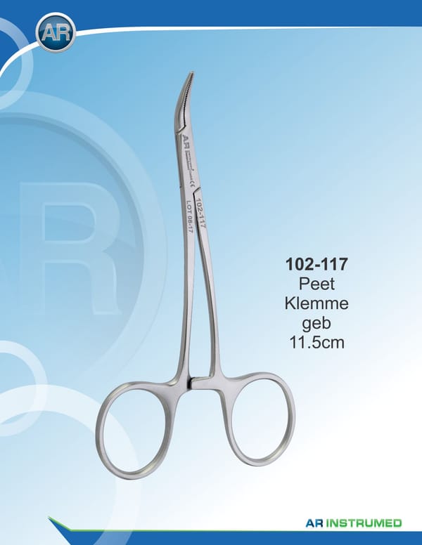 Peet Forceps Curved 11.5cm