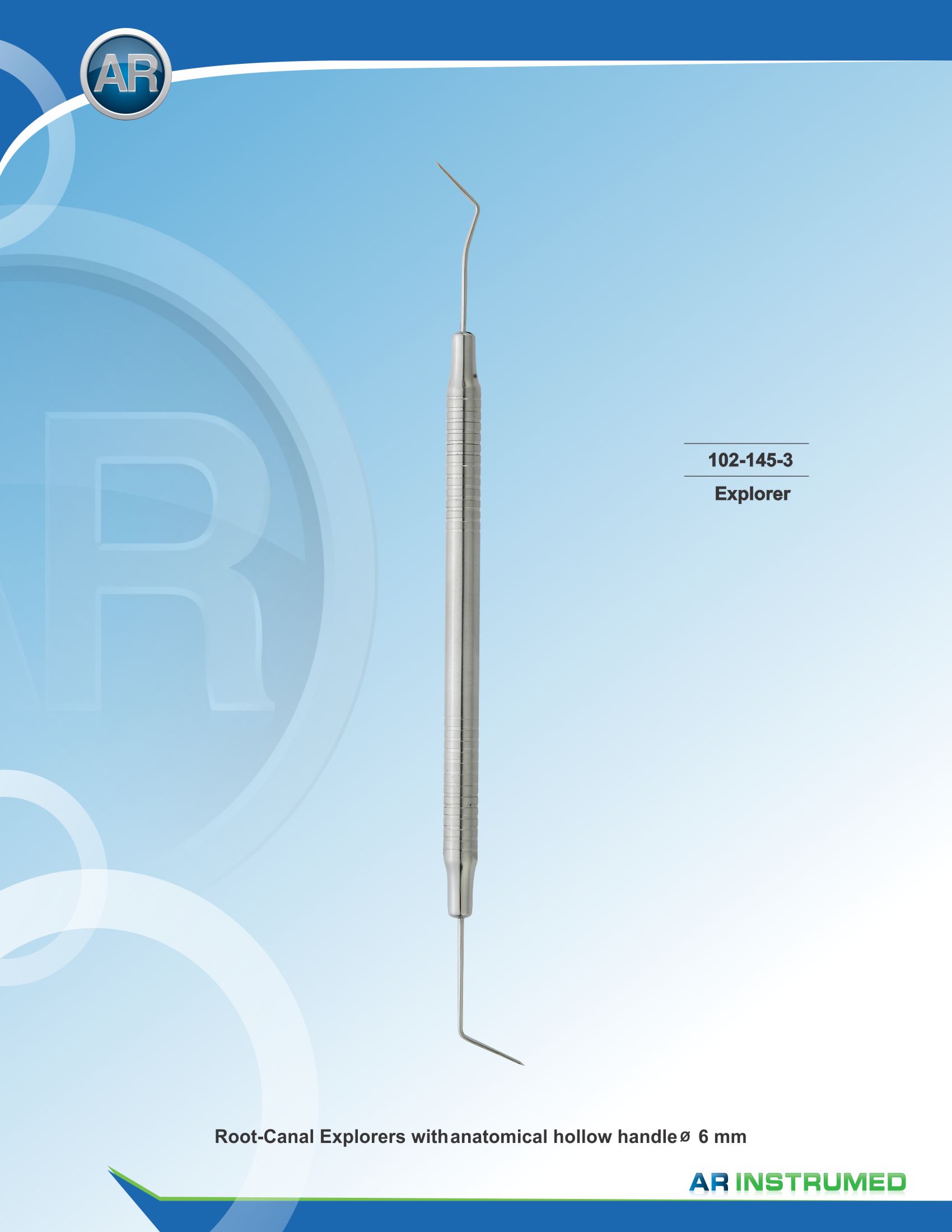 Explorer Double Ended Solid Handle 6mm – AR Instrumed, Probes & Diagnostic Instruments