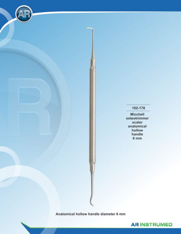 Mitchell Osteotrimmer Scaler Solid Handle 6mm