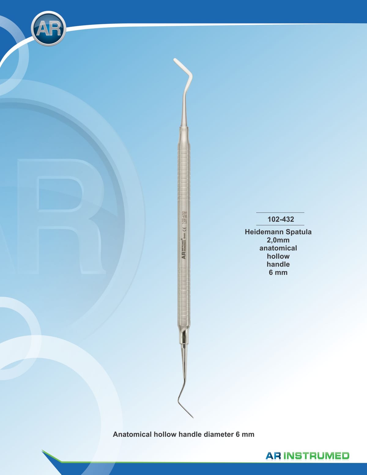 Heidemann Flexible 2.0mm Solid Handle 6mm – AR Instrumed, Filling Instruments