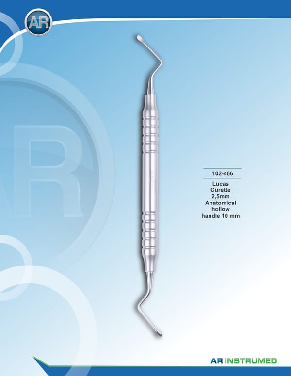 Lucas Curette 2.5mm Anatomical Hollow Handle 10mm
