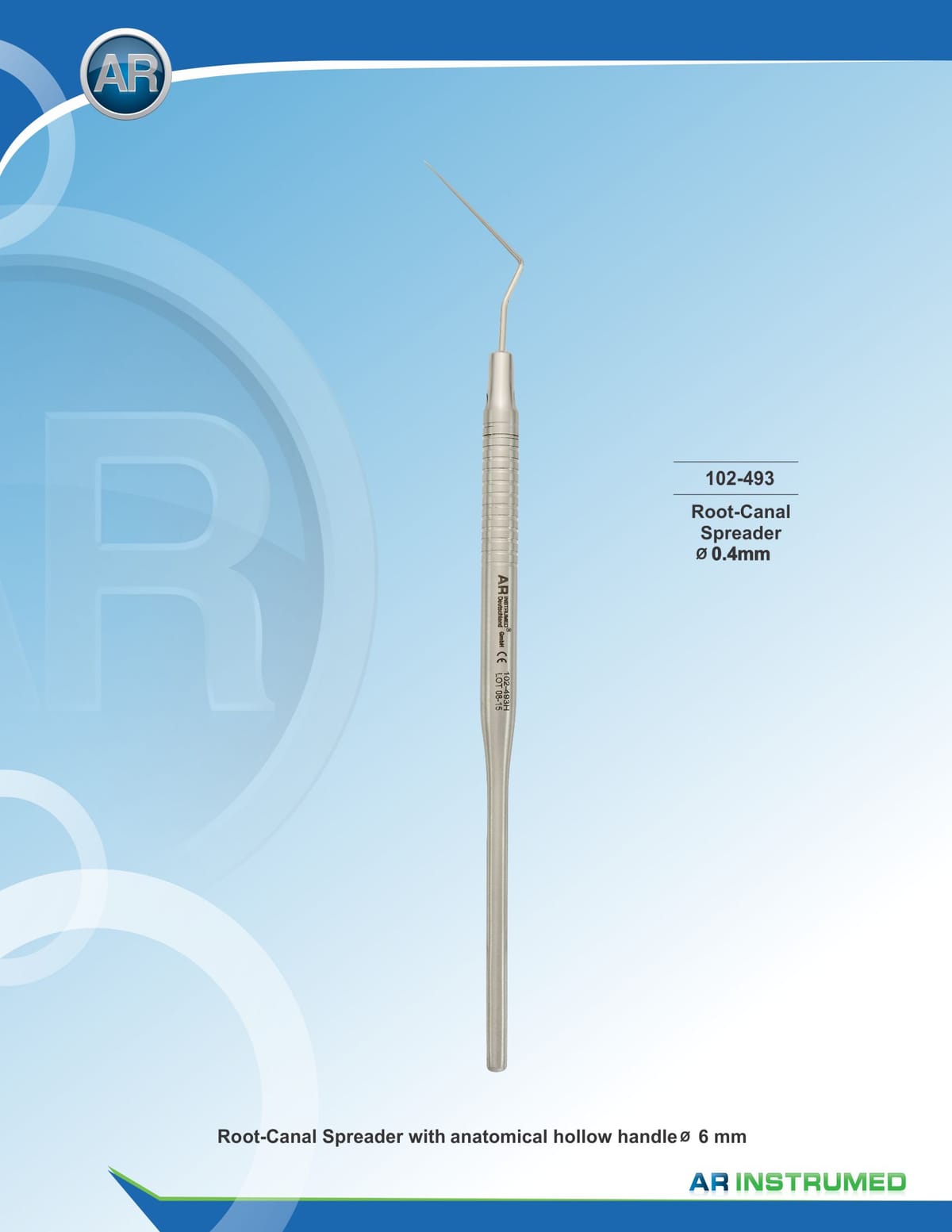 Spreader 0.4mm Solid Handle 6mm – AR Instrumed, Accessories for Root Canal Treatment