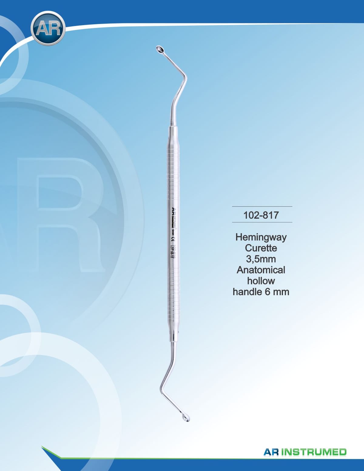Hemingway Curette 3.5mm – AR Instrumed, Periodontal Surgery