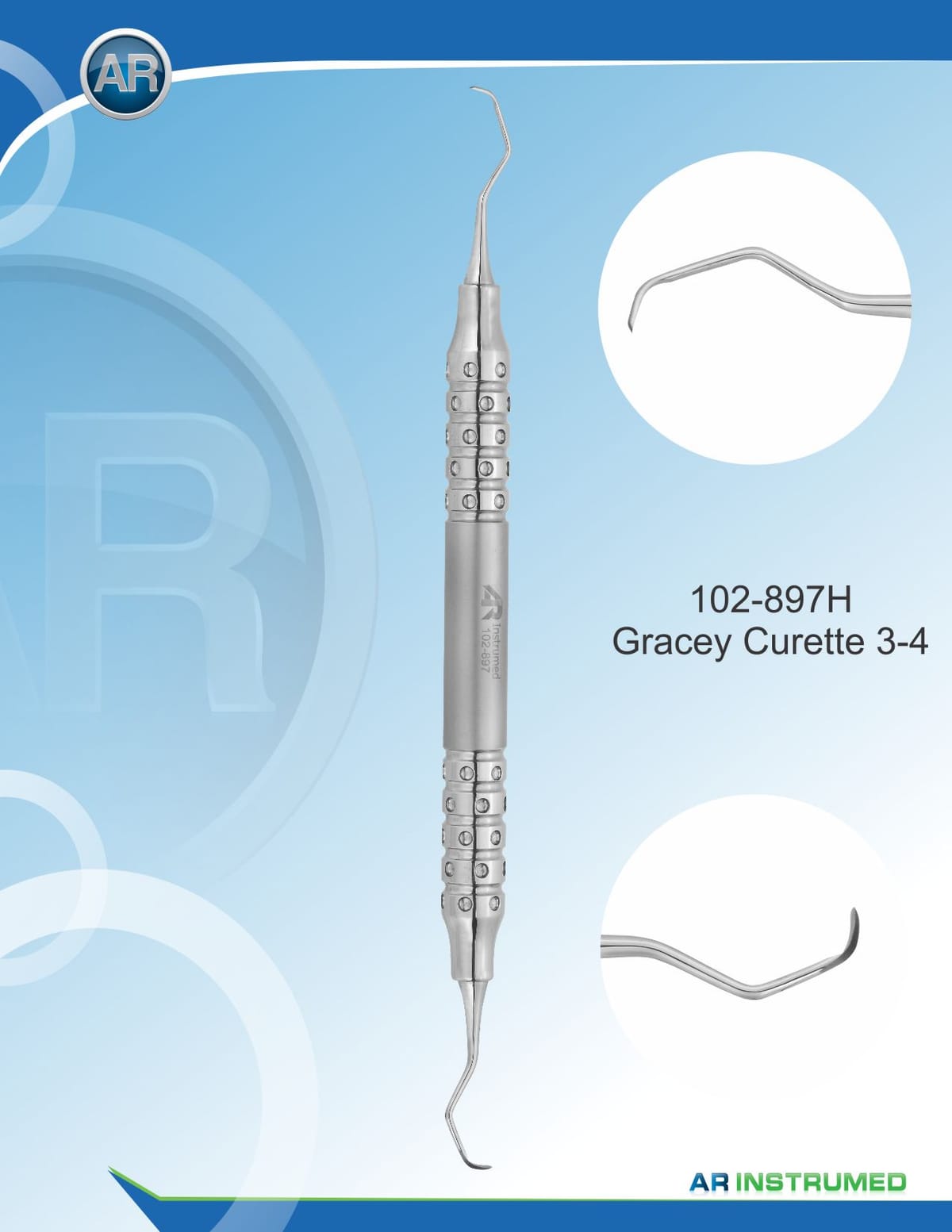 Curette Gracey 3-4 175mm – AR Instrumed, Periodontal Surgery