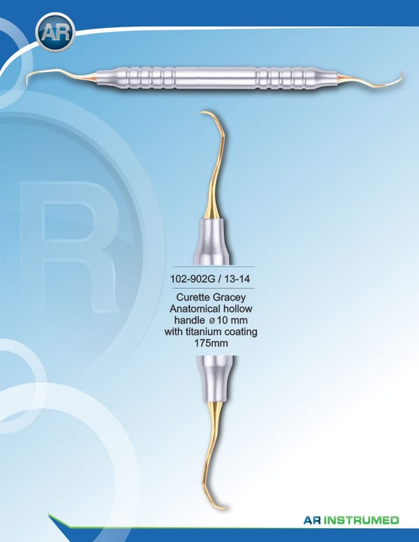 Curette Gracey with Titanium Coating 175mm 13-14