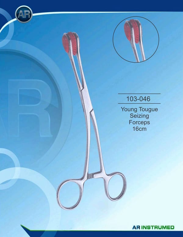 Young Tougue Seizing Forceps 16cm