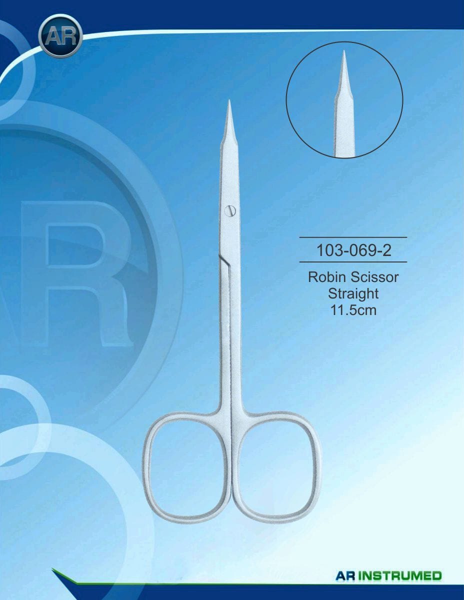 Robin Scissor Straight 11.5cm – AR Instrumed, Surgical Instruments