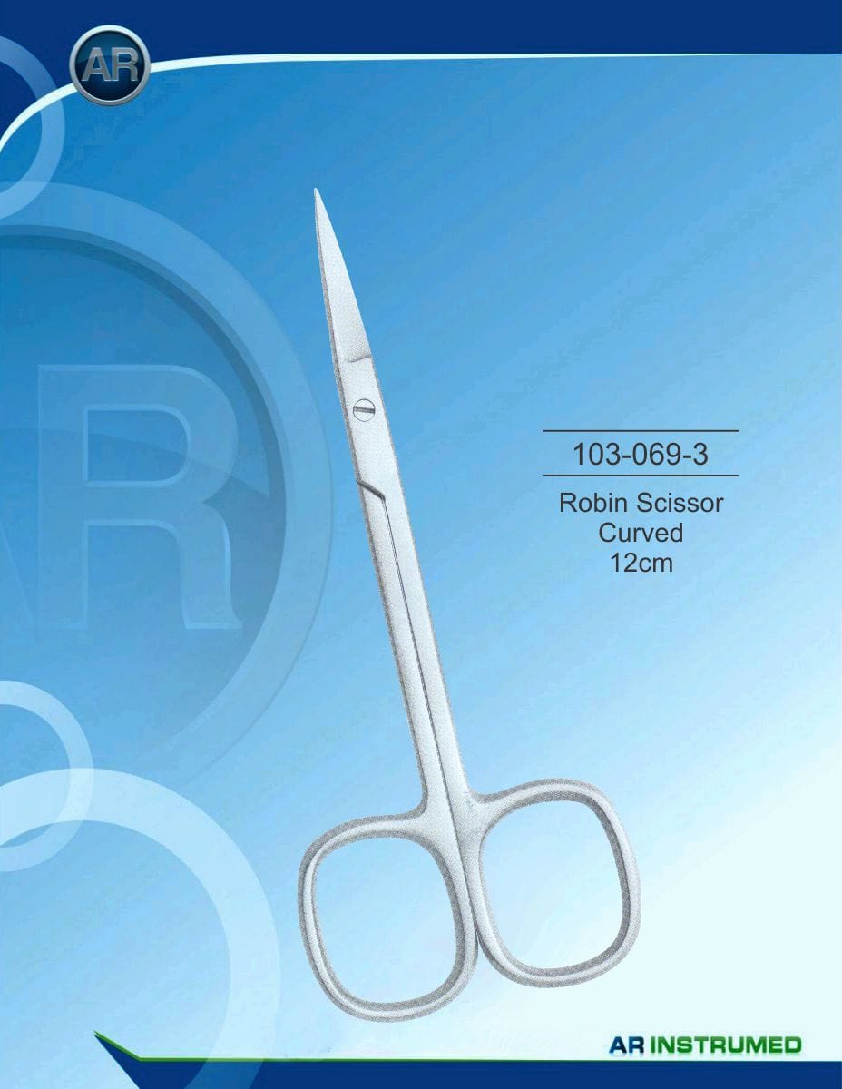Robin Scissor Curved 12cm – AR Instrumed, Surgical Instruments