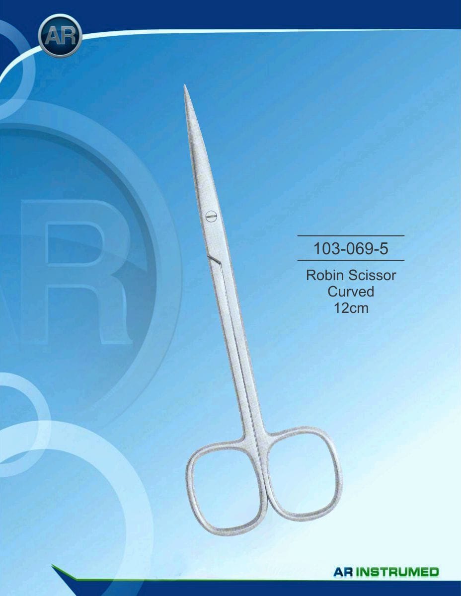 Robin Scissor Curved 12cm – AR Instrumed, Surgical Instruments