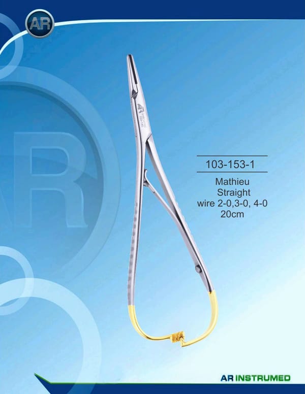 Mathieu Straight wire 2-0,3-0, 4-0 20cm (TC)