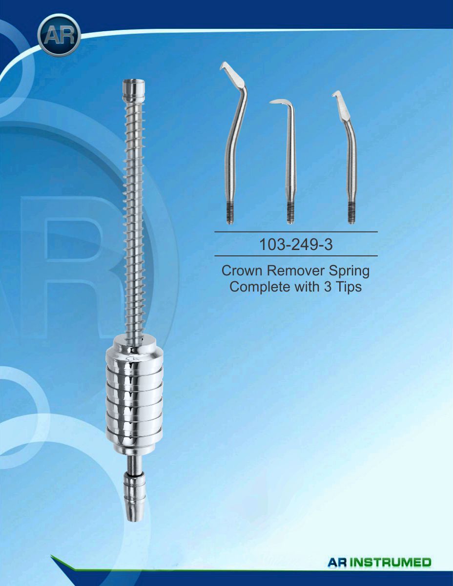 Crown Remover Spring Complete with 3 Tips – AR Instrumed, Crown & Bridge Cements