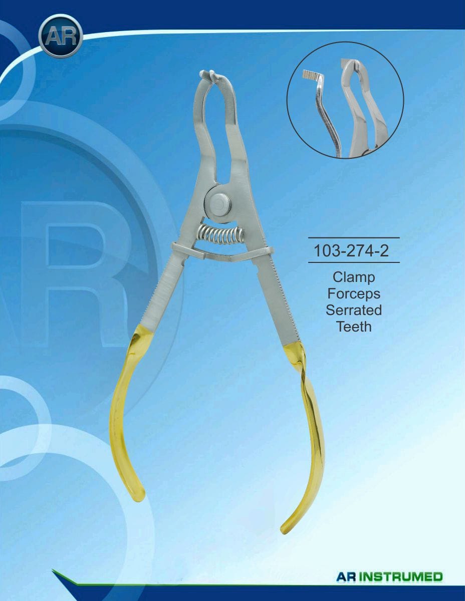Clamp Forceps Serrated Teeth – AR Instrumed, Kofferdamklammern