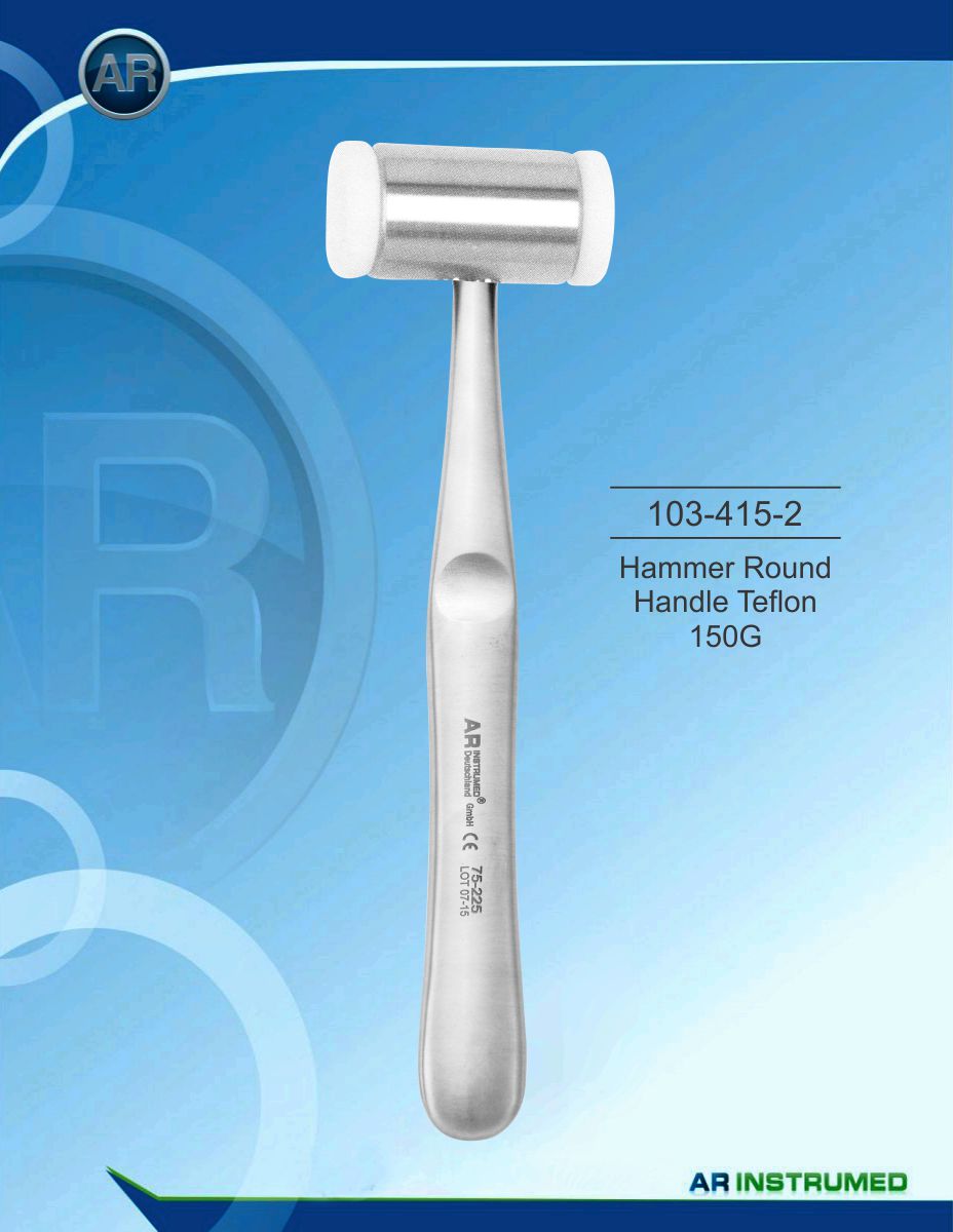 Mallet Round Handle Teflon 150G – AR Instrumed, Surgical Hand Instruments