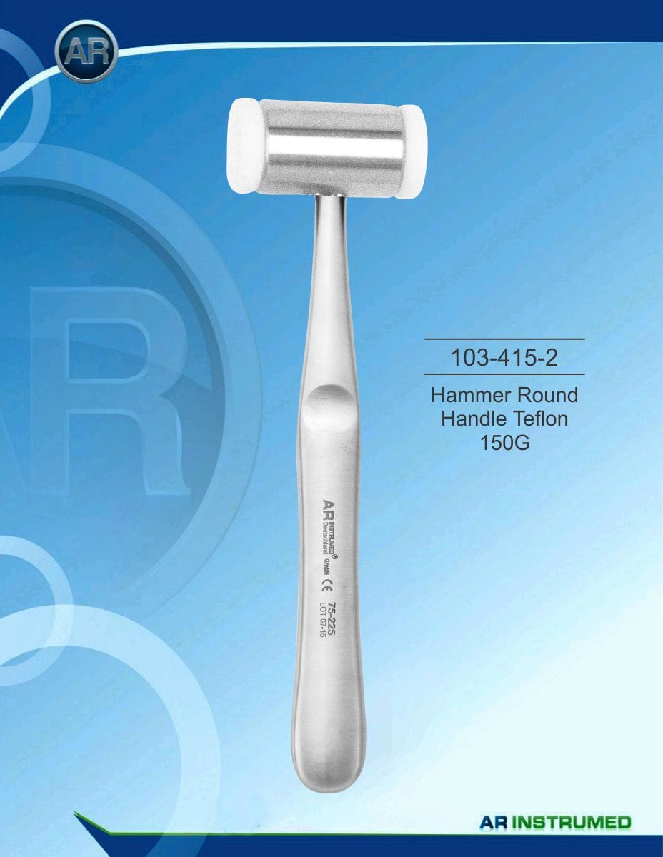 Mallet Round Handle Teflon 150G – AR Instrumed, Surgical Instruments