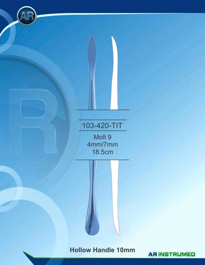 Molt 9 4mm/7mm 18.5cm Hollow Handle 10mm – AR Instrumed, Chirurgische Instrumente