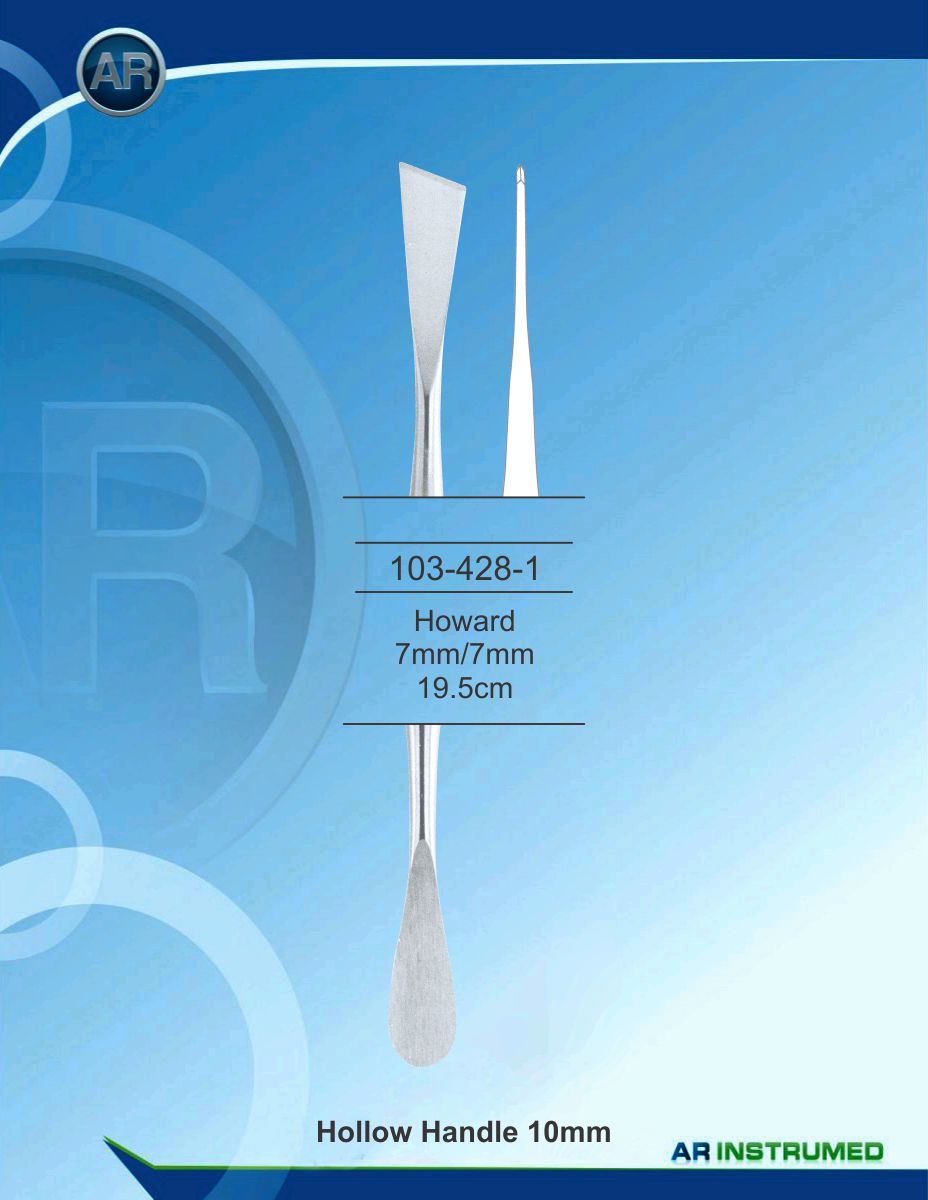 Howard 7mm/7mm 19.5cm Hollow Handle 10mm – AR Instrumed, Surgical Hand Instruments