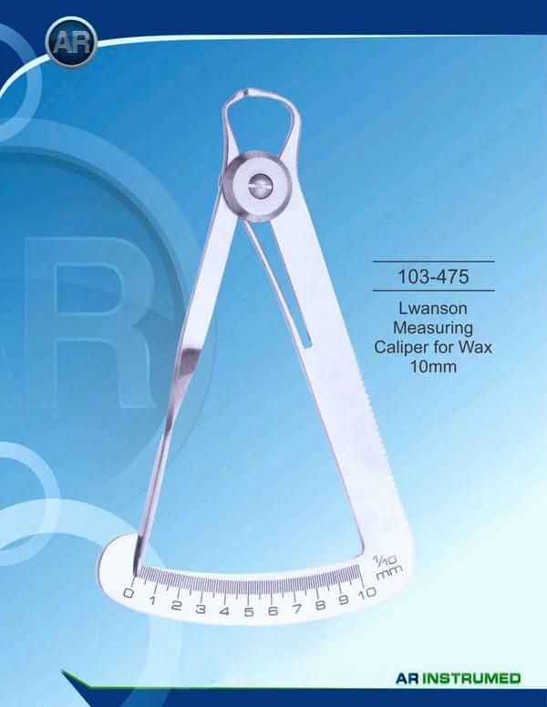 Measuring caliper Lwanson Measuring for Wax 10mm