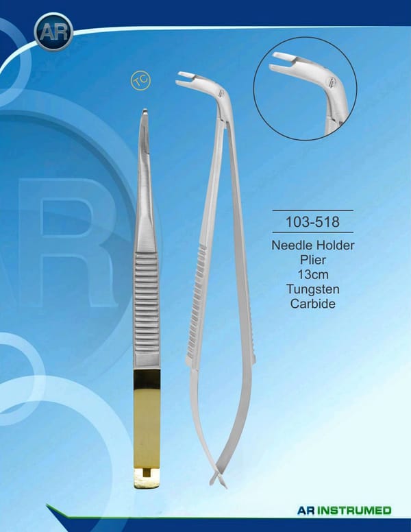 Needle Holder Plier 13cm Tungsten Carbide