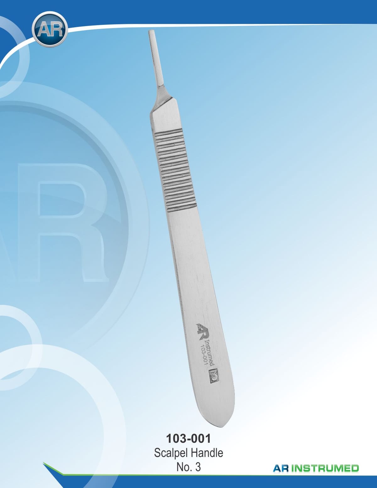 Scalpel Handle No.3 130mm – AR Instrumed, Skalpelle und Zubehör