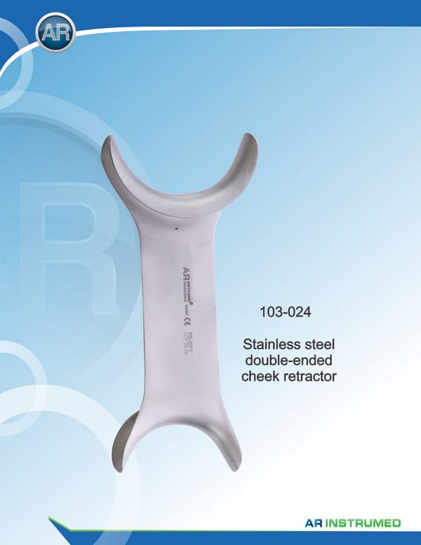 Stainless Steel Double-Ended Cheek Retractor