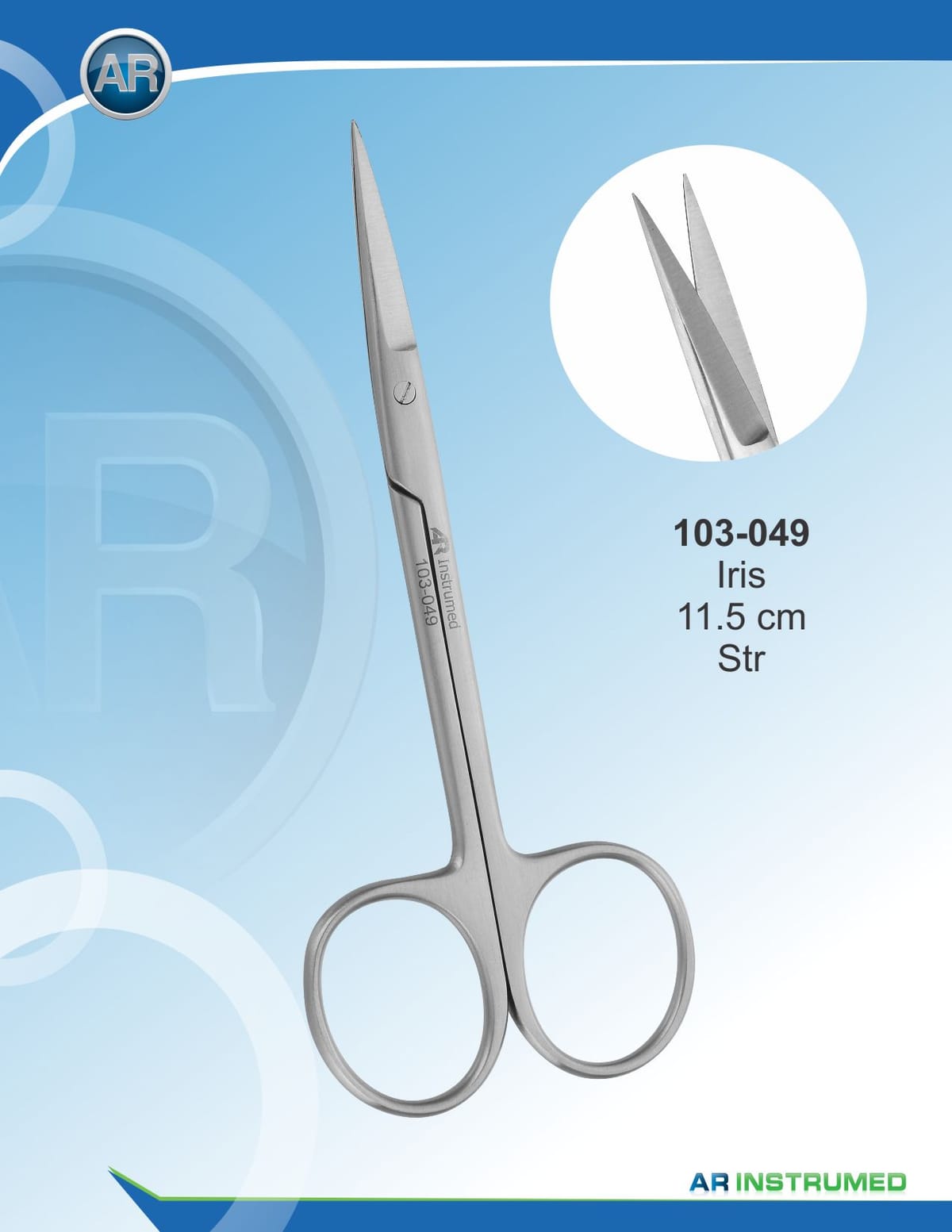 Iris Straight 11.5cm – AR Instrumed, Chirurgische Instrumente