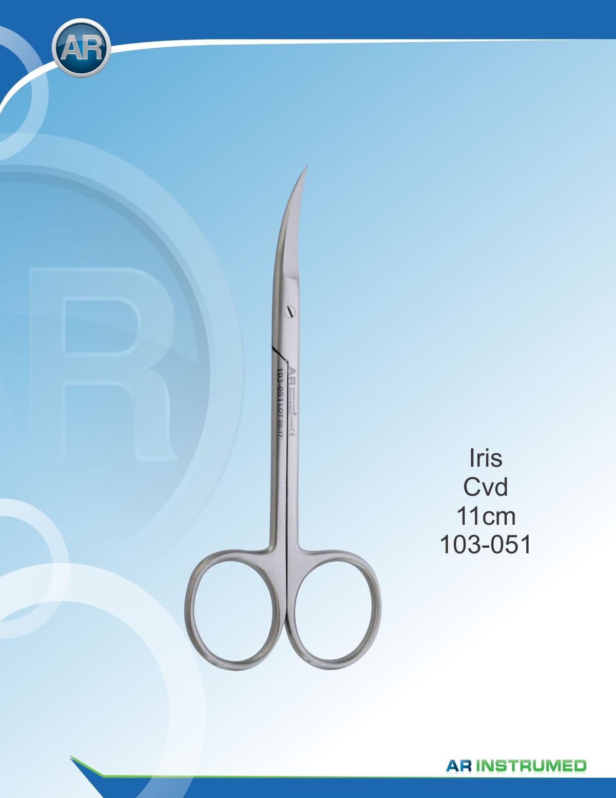 Iris Scissor Angle Curved 11cm – AR Instrumed, Surgical Instruments
