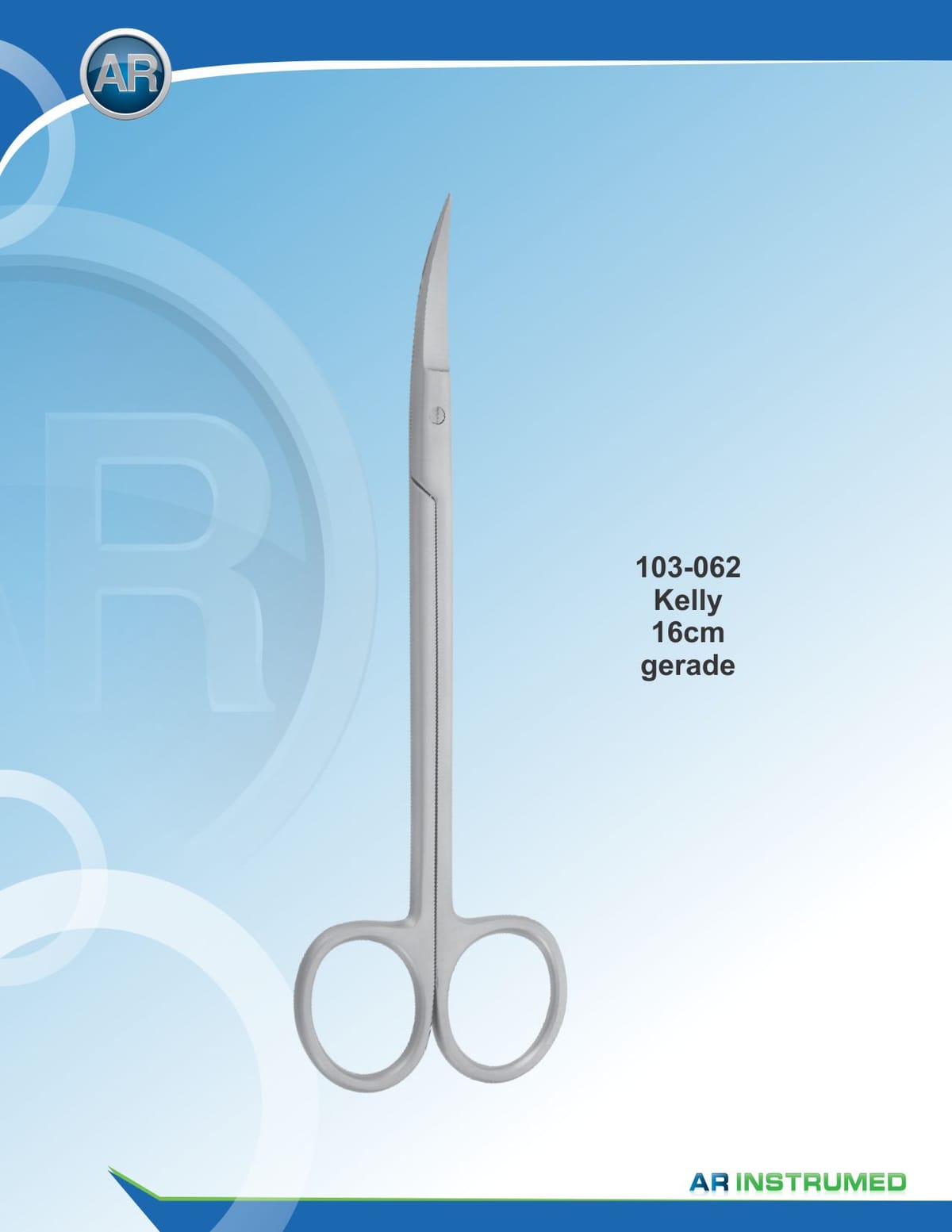 Kelly Straight 16cm – AR Instrumed, Chirurgische Instrumente