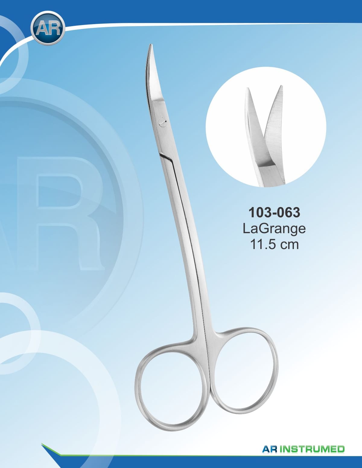 La Grange Double Curved 11.5cm – AR Instrumed, Chirurgische Instrumente