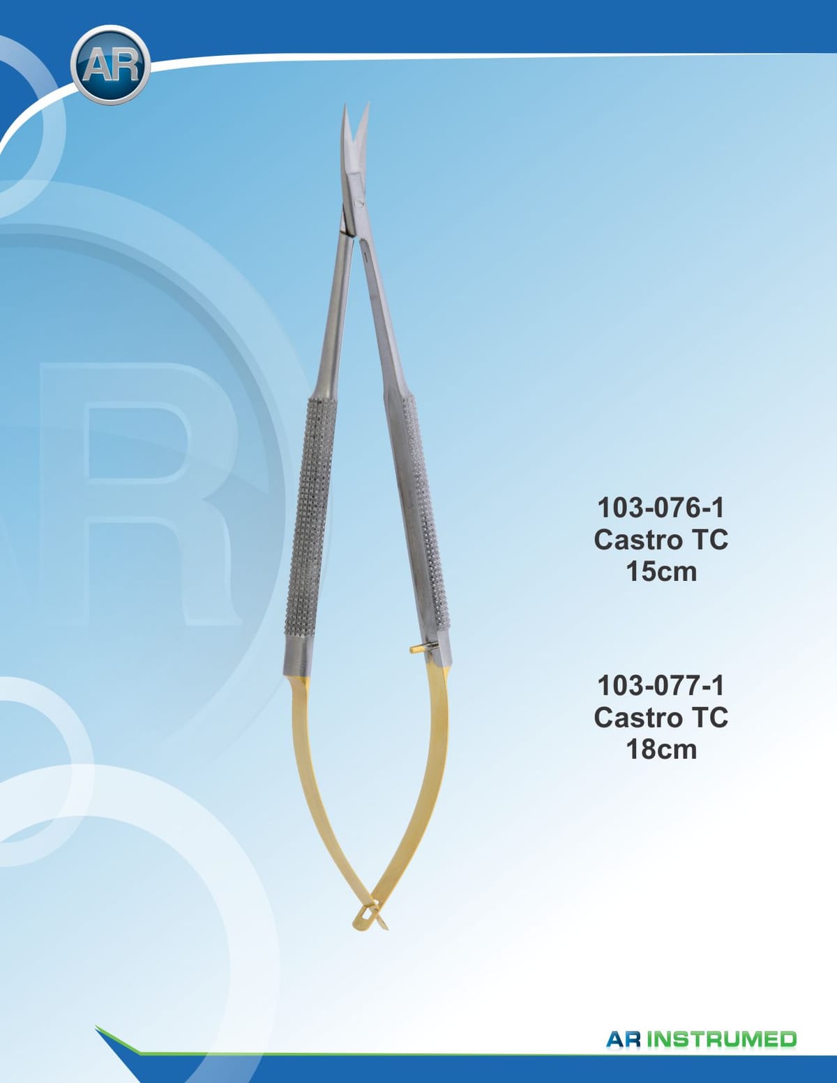 Castro Scissor Curved Tungsten Carbide 18cm – AR Instrumed, Surgical Instruments
