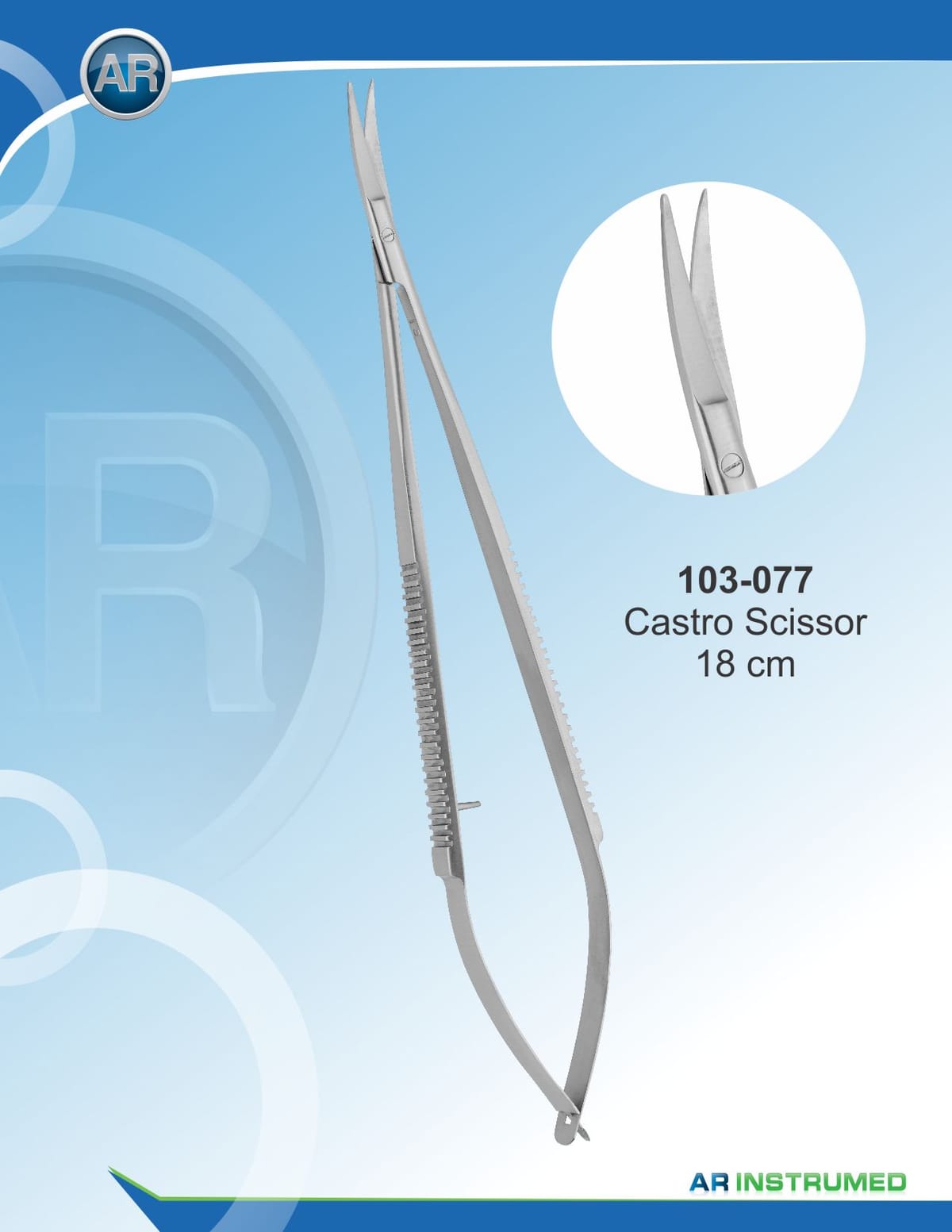 Castro Scissor 18cm – AR Instrumed, Surgical Instruments