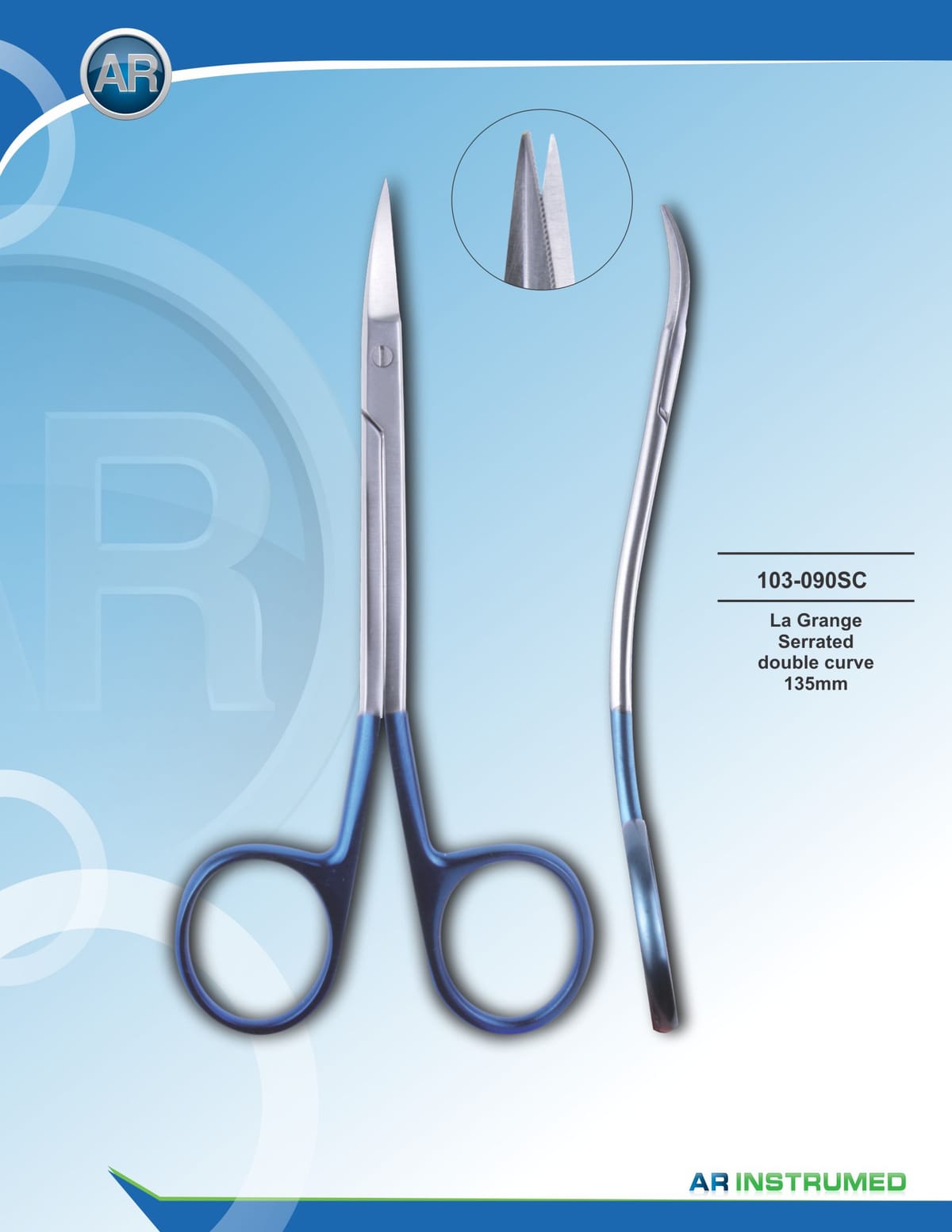 La Grange Serrated Double Curve 13.5cm – AR Instrumed, Skalpelle und Zubehör