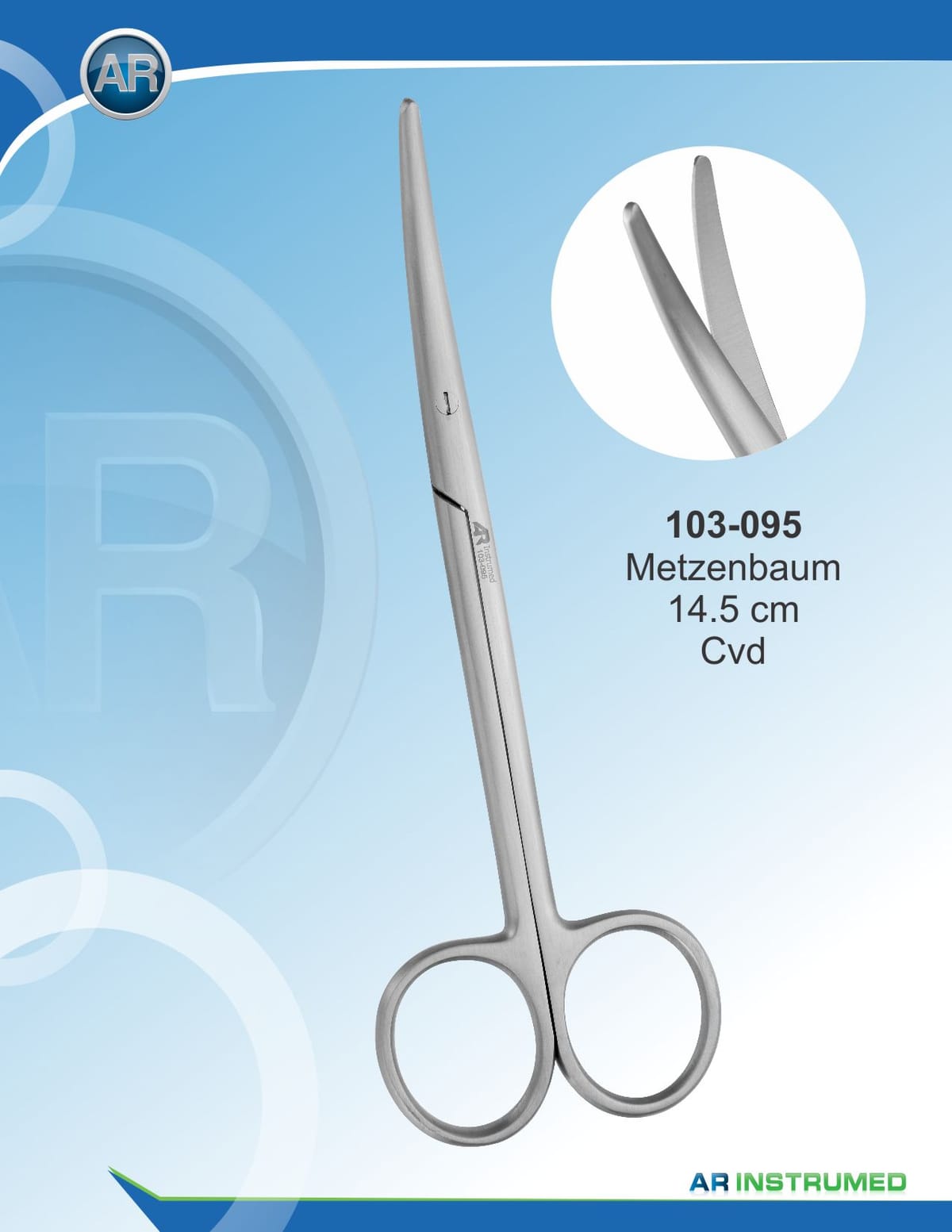 Metzenbaum Curved 14.5cm – AR Instrumed, Surgical Instruments