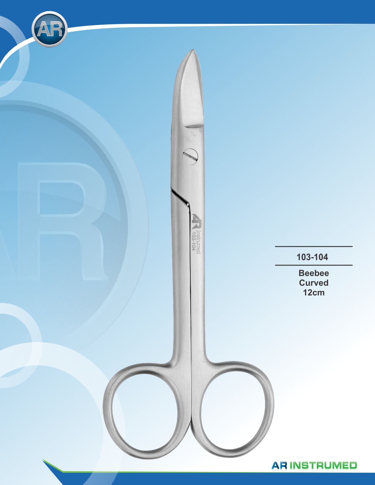 Beebee Curved 12cm Saw Edge – AR Instrumed, Scissors & Needle Holders