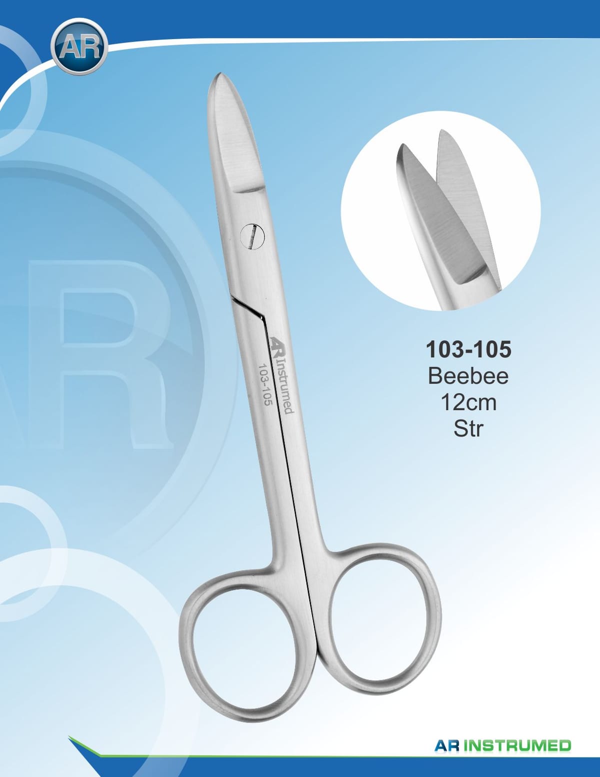 Beebee Straight 12cm Saw Edge – AR Instrumed, Chirurgische Instrumente