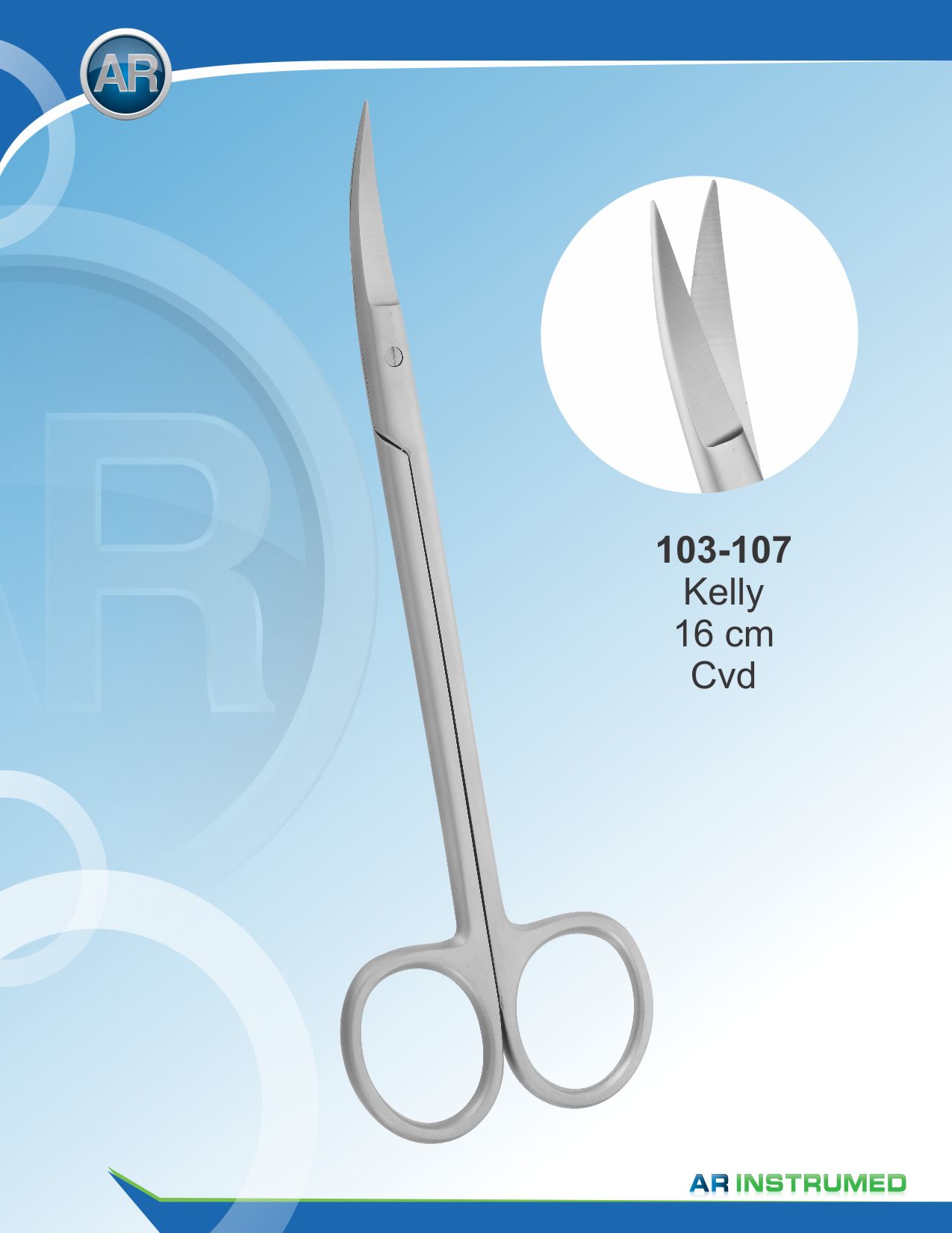 Kelly Curved 16cm – AR Instrumed, Scissors & Needle Holders