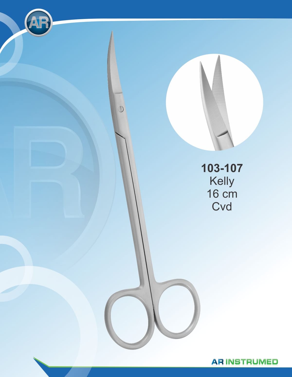 Kelly Curved 16cm – AR Instrumed, Chirurgische Instrumente