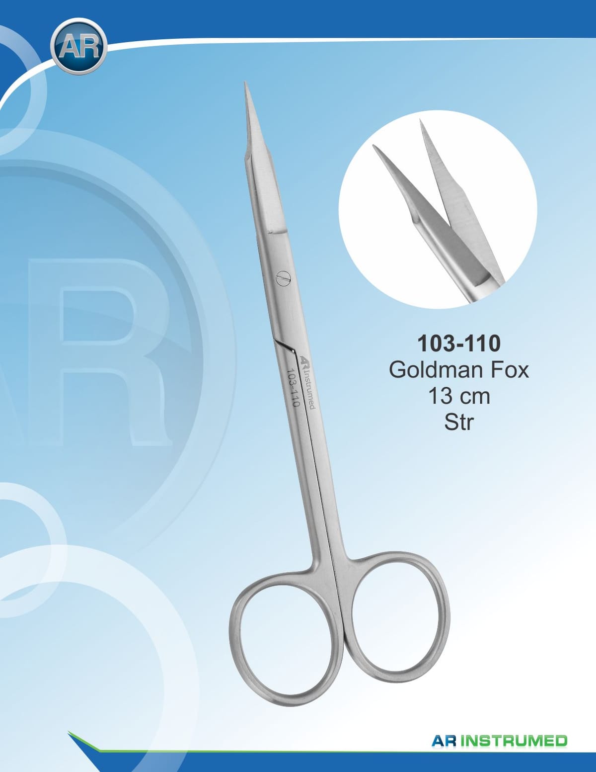 Goldman-Fox Straight 13cm – AR Instrumed, Surgical Instruments