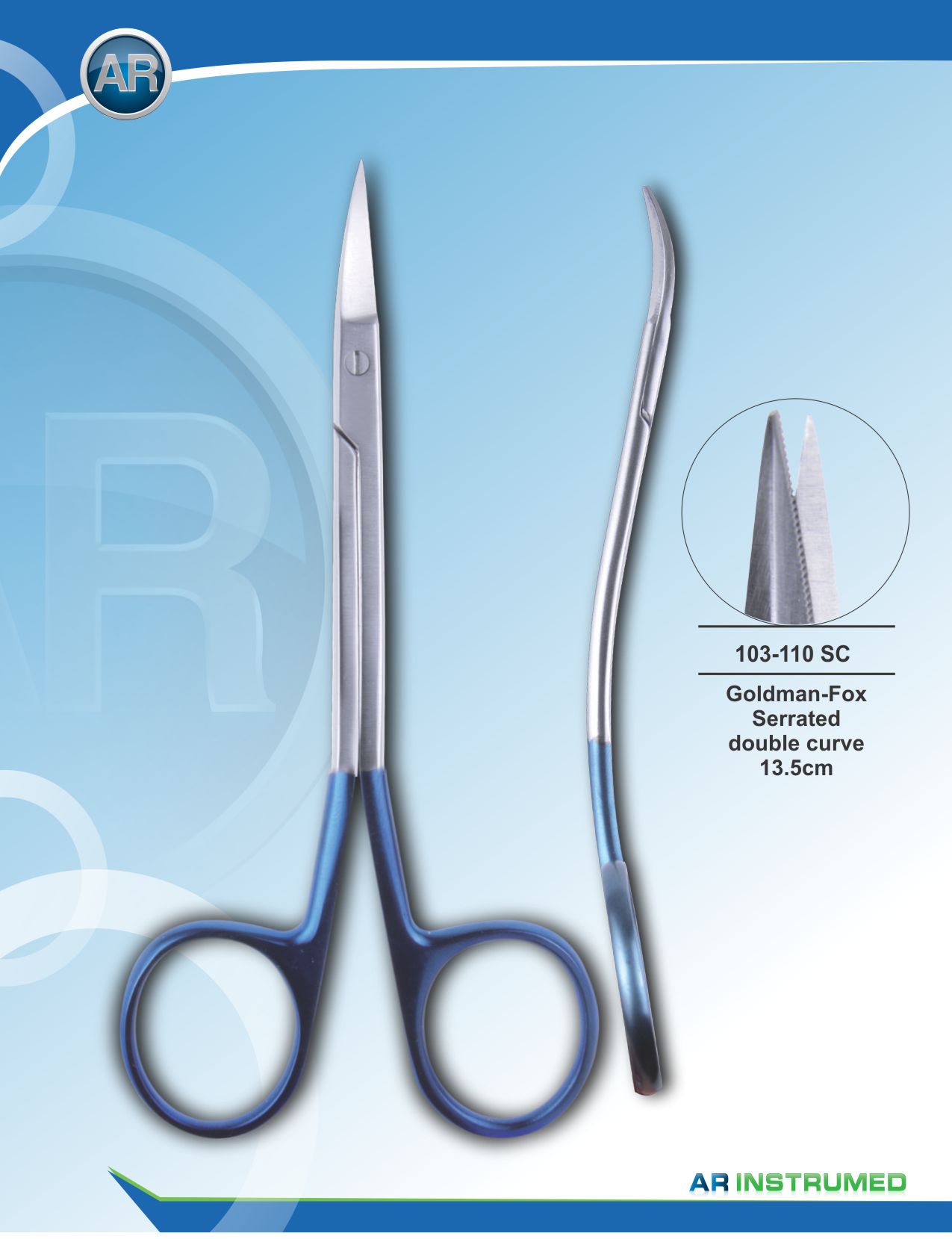 Goldman Fox Serrated Double Curve 13.5cm