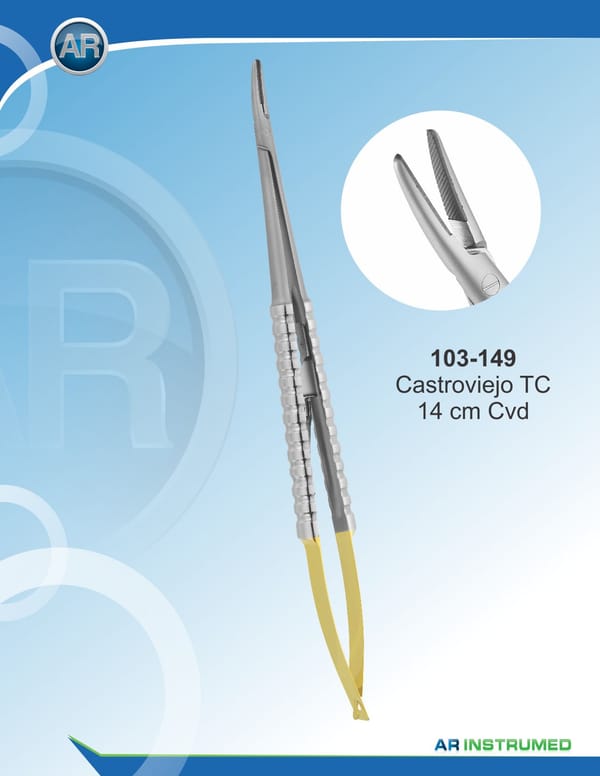 Needle Holder Castroviejo Curved wire 5-0,6-0,7-0 14cm