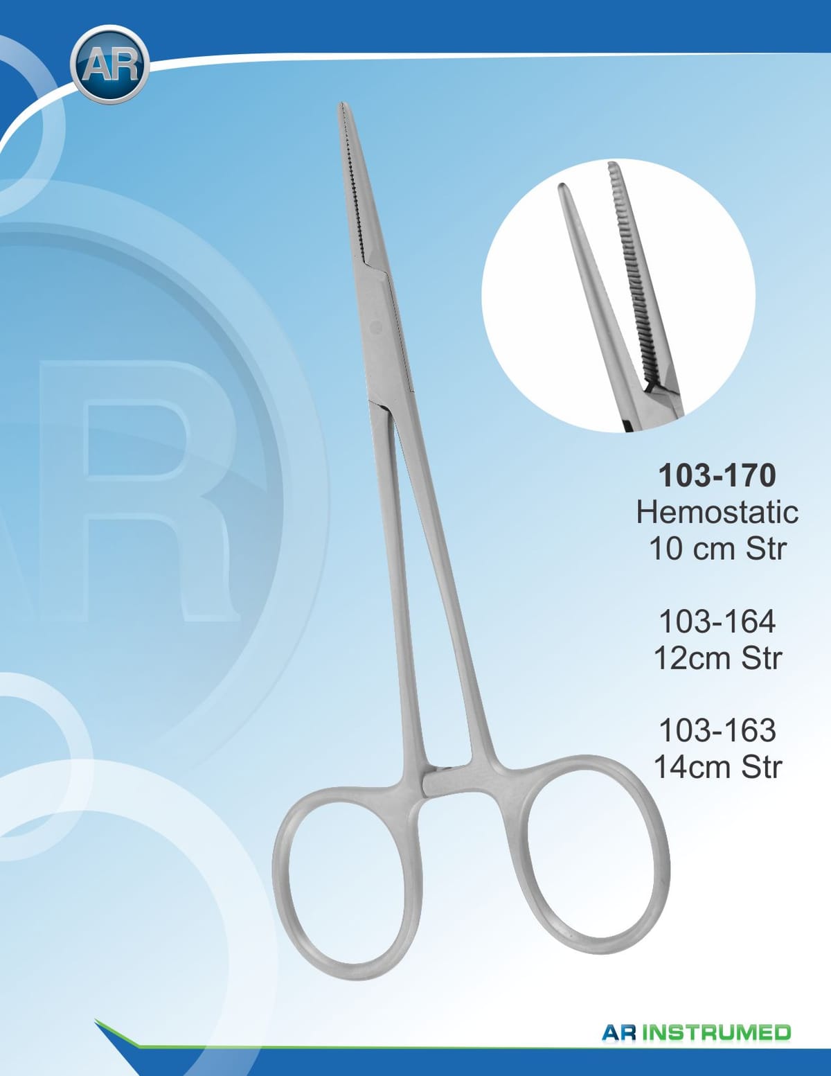 Forcep Hemostatic Straight 14cm – AR Instrumed, Blutstillung