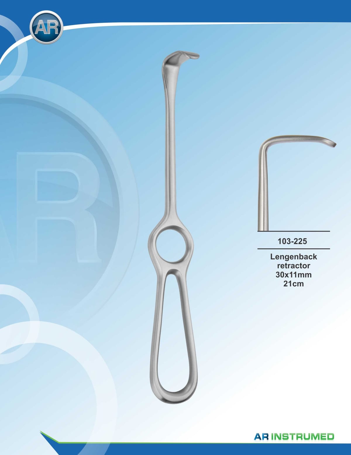 Lengenback Retractor 30x11mm 21cm – AR Instrumed, Surgical Instruments