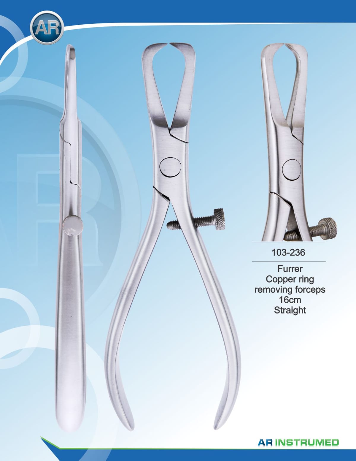 Furrer Copper Ring Removing Forceps Straight 16cm – AR Instrumed, Attachments