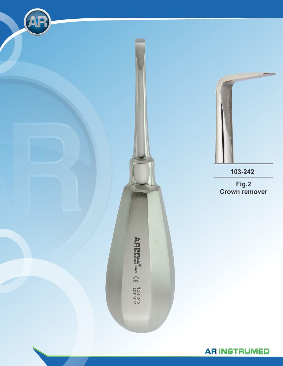 Fig.2 Crown Remover – AR Instrumed, Extraction Forceps