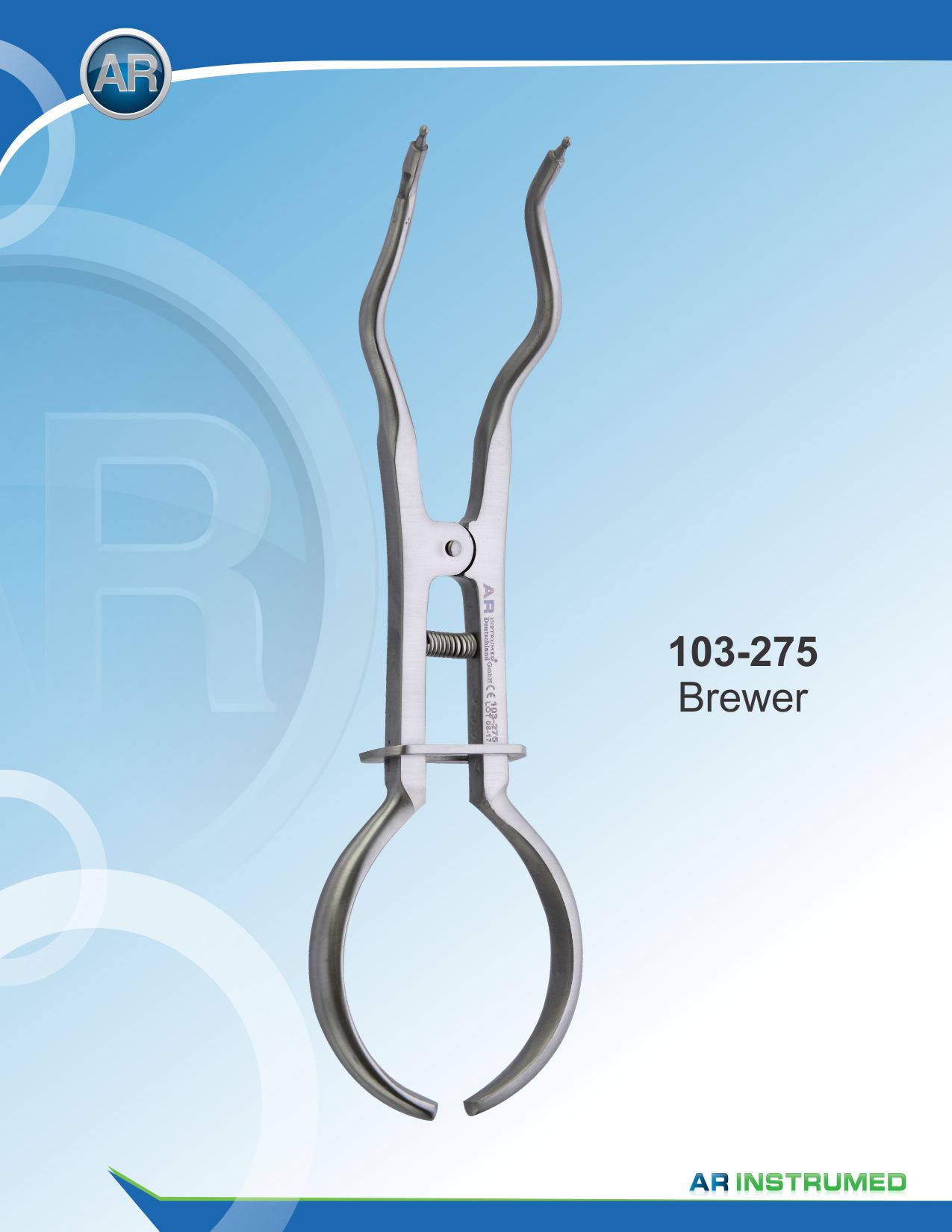 Rubber Dam Clamp Forceps Brewer 17cm – AR Instrumed, Dental Dam Clamps & Forceps