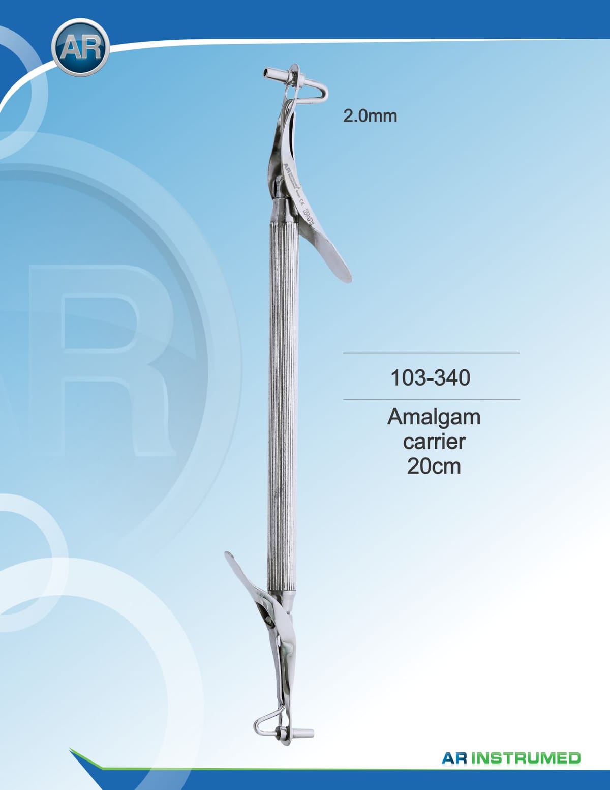 Amalgam Carrier 20cm 2.0/2.5mm – AR Instrumed, Amalgams
