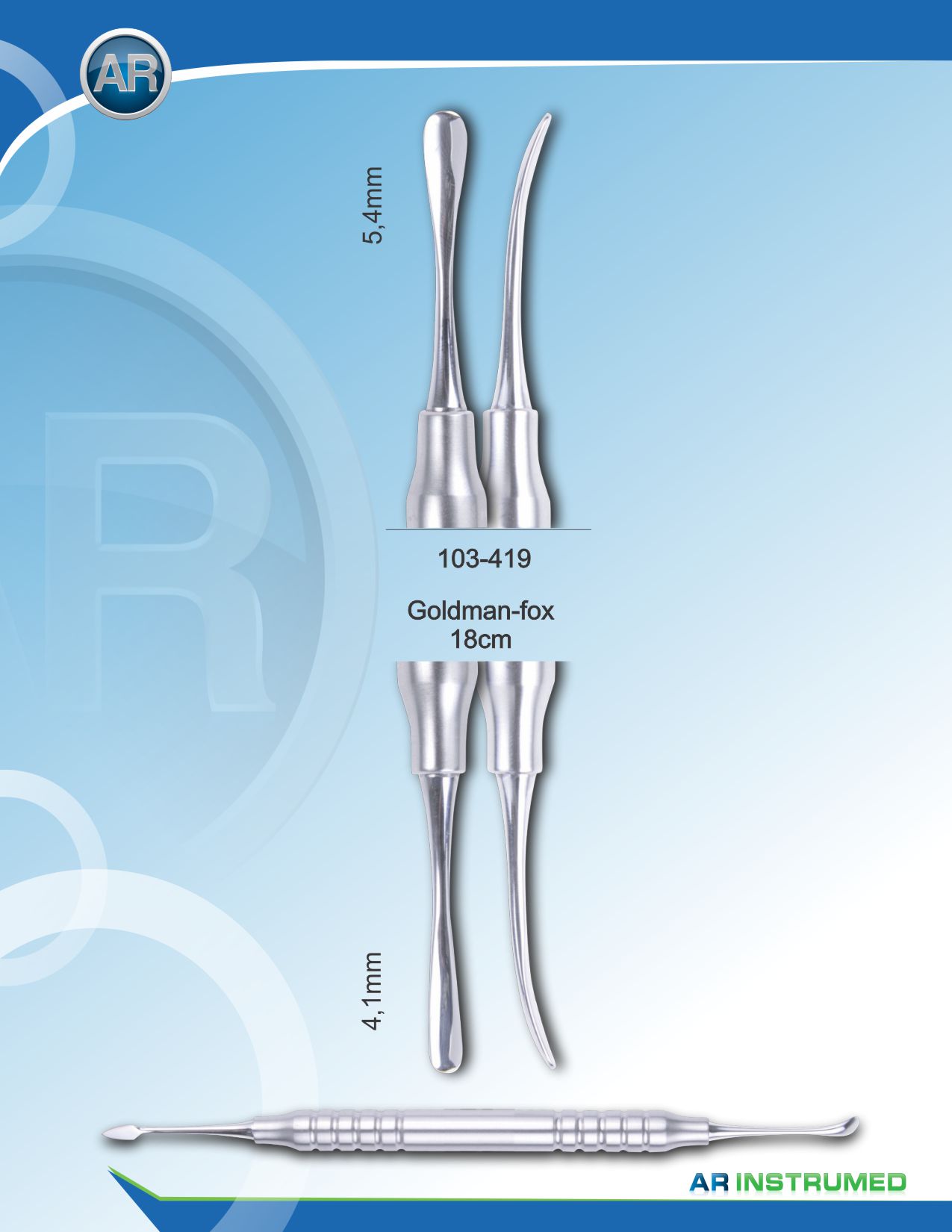 Goldman-Fox 4mm/5.5mm 18cm – AR Instrumed, Surgical Hand Instruments