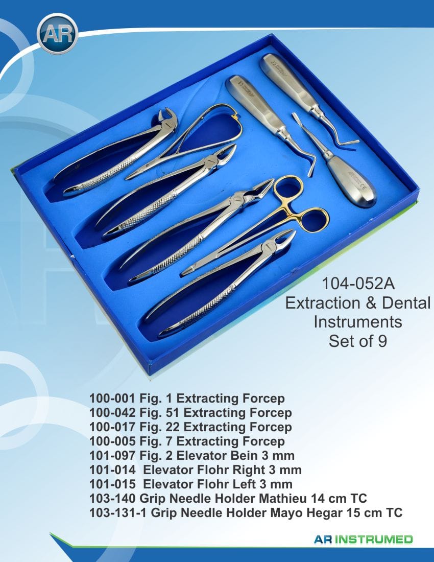 Extraction Instruments Set of 9 – AR Instrumed, Extraction Forceps