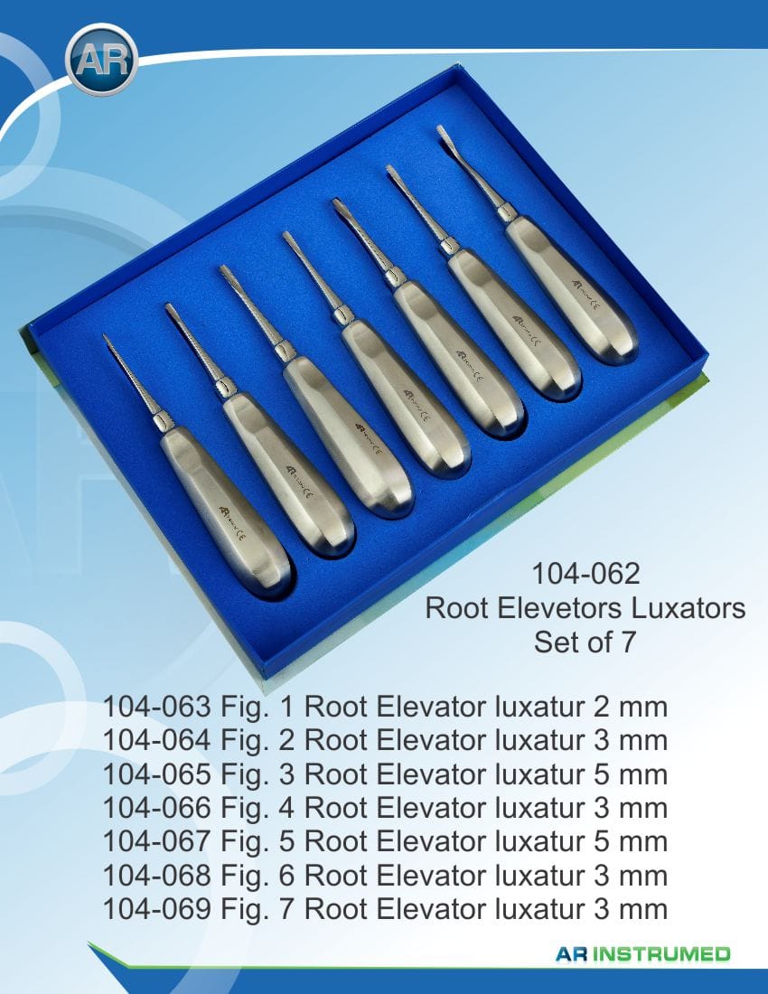 Root Elevator Luxators Set of 7 – AR Instrumed, Root Elevators