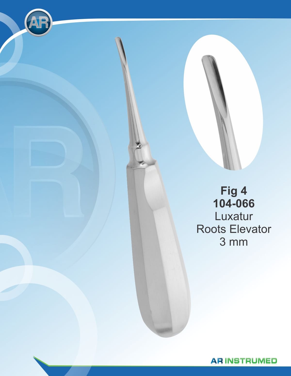 Luxator Curved Backward 3mm – AR Instrumed, Root Elevators
