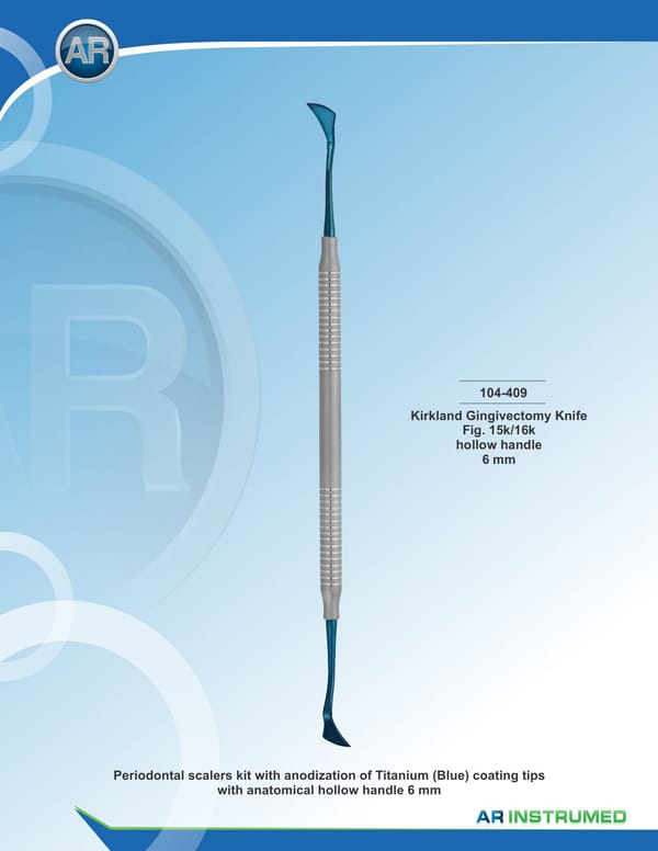 Kirkland Gingivectomy Knife Fig.15k/16k